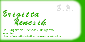 brigitta mencsik business card